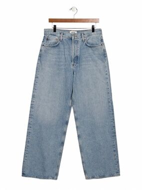 Agolde Low Slung Baggy Jeans Light Blue Wide Leg Jeans 27